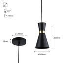 Nordic metal pendant light "Marlon" - E27