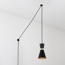 Plug-in metal pendant light "Mir" - E27
