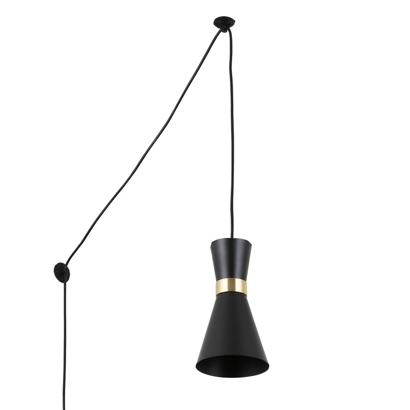 Plug-in metal pendant light "Mir" - E27