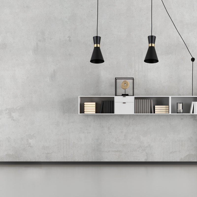 Plug-in metal pendant light "Mir" - E27