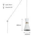 Plug-in metal pendant light "Mir" - E27