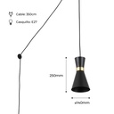 Plug-in metal pendant light "Mir" - E27