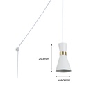 Plug-in metal pendant light "Mir" - E27