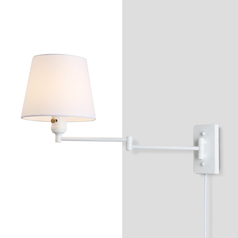 Wall light with articulated arm and "Clark" socket - E27