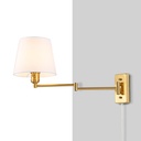 Wall light with articulated arm and "Clark" socket - E27