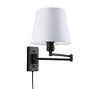 Wall light with articulated arm and "Clark" socket - E27