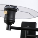 Wall light with articulated arm and "Clark" socket - E27