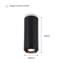 LED Ceiling Light 8W - Adjustable light angle - 2800K