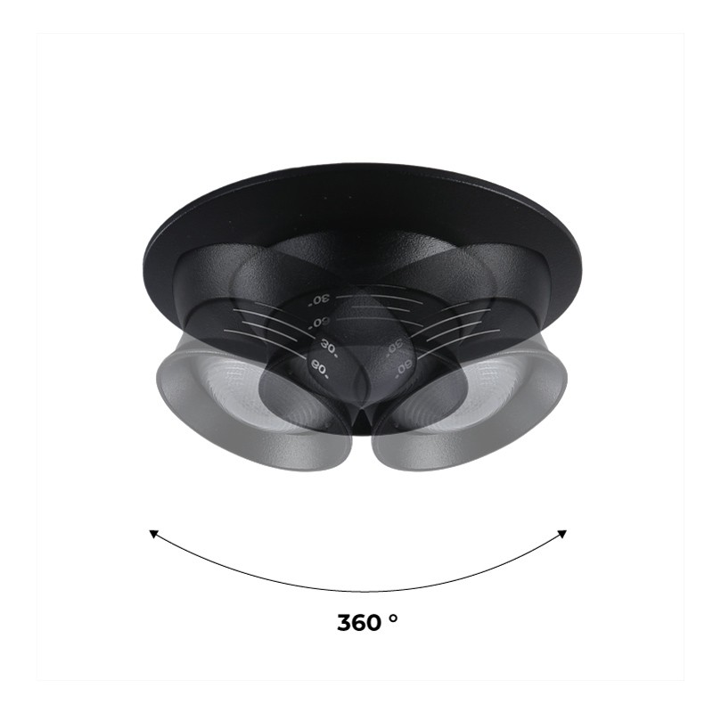 LED recessed spotlight with zoom - Adjustable - Cree Chip - 2700K - 3W