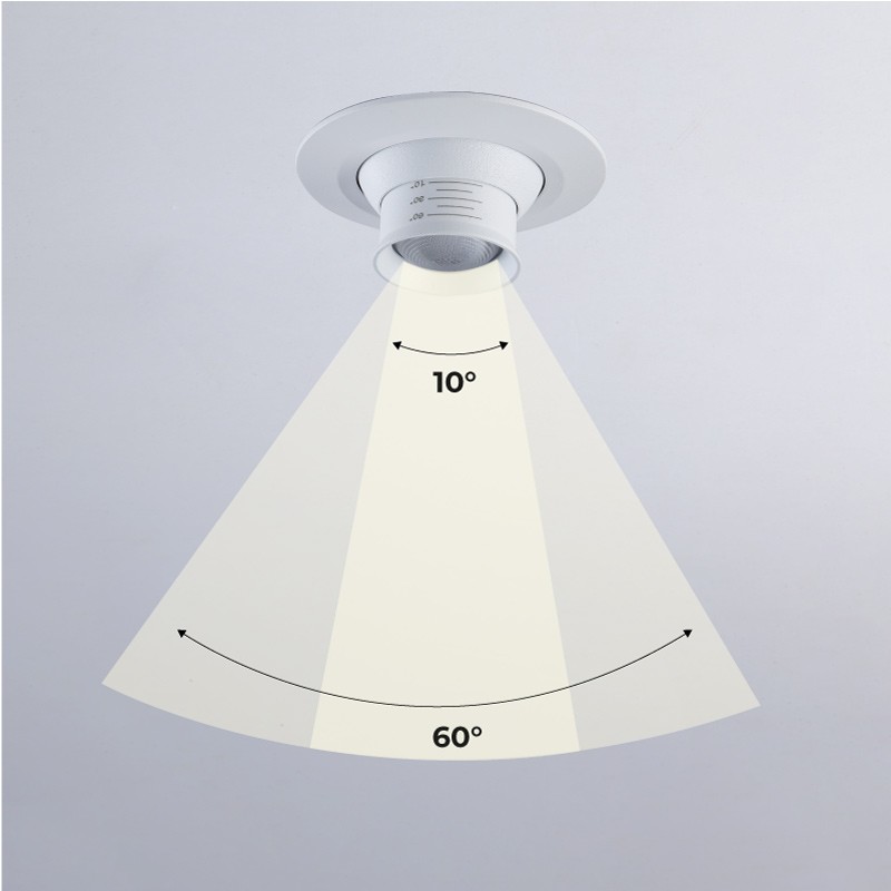 LED recessed spotlight with zoom - Adjustable - Cree Chip - 2700K - 3W