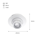 LED recessed spotlight with zoom - Adjustable - Cree Chip - 2700K - 3W