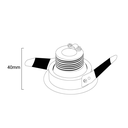 LED recessed spotlight with zoom - Adjustable - Cree Chip - 2700K - 3W