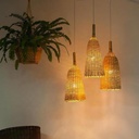 Wicker pendant lamp "Boa".