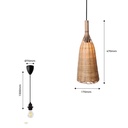 Wicker pendant lamp "Boa".