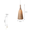 Wicker pendant lamp "Boa".