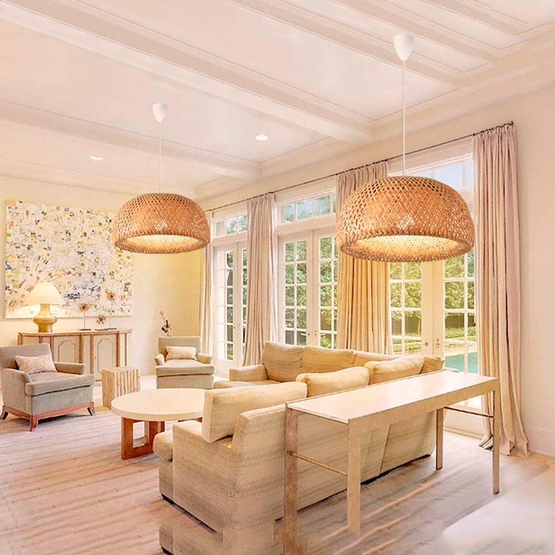 Hanna" wicker pendant lamp