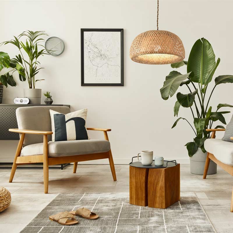 Hanna" wicker pendant lamp