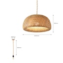Hanna" wicker pendant lamp
