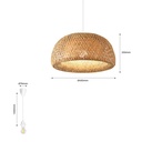 Hanna" wicker pendant lamp