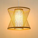 Japanese bamboo pendant lamp "Rise".
