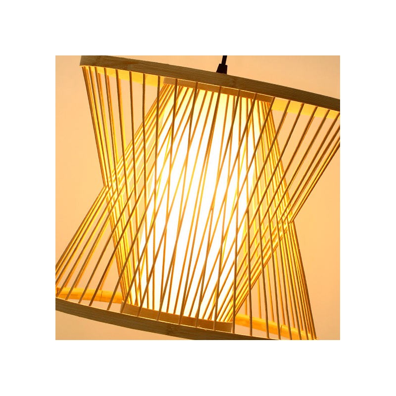 Japanese bamboo pendant lamp "Rise".