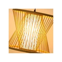 Japanese bamboo pendant lamp "Rise".