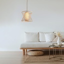 Japanese bamboo pendant lamp "Rise".
