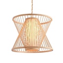 Japanese bamboo pendant lamp "Rise".