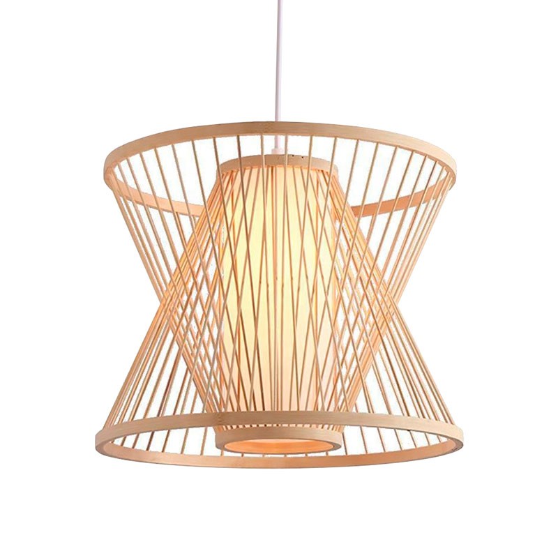 Japanese bamboo pendant lamp "Rise".