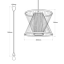 Japanese bamboo pendant lamp "Rise".
