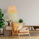 Wicker pendant lamp "Hank".