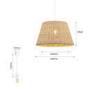 Wicker pendant lamp "Hank".
