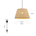 Wicker pendant lamp "Hank".