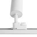 Single-phase track spotlight with adjustable light angle and 8W articulated spotlight in 2800K