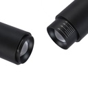 Single-phase track spotlight with adjustable light angle and 8W articulated spotlight in 2800K