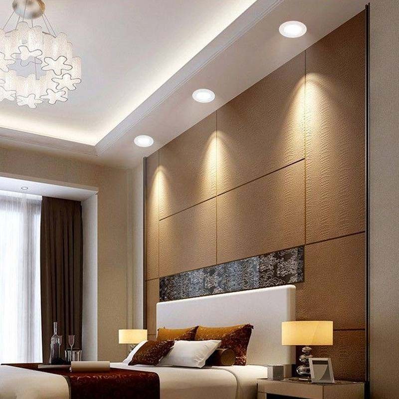 Recessed circular LED downlight 24W cut-off Ø275mm