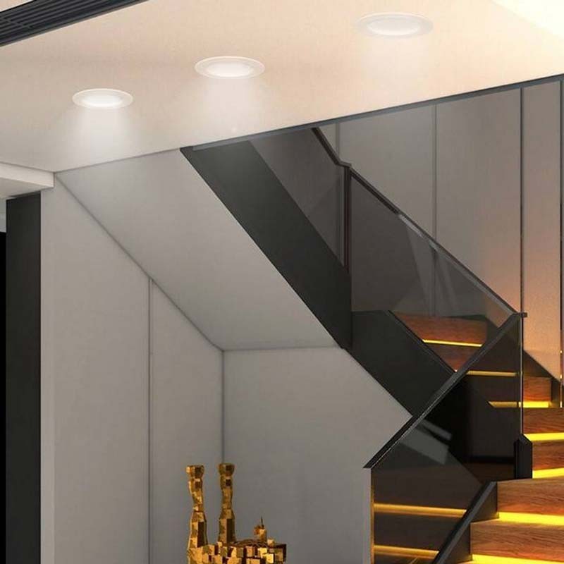 Recessed circular LED downlight 24W cut-off Ø275mm