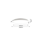 Recessed circular LED downlight 24W cut-off Ø275mm