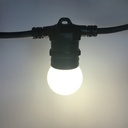 Outdoor light garland kit 10 meters + 10 LED bulbs E27 1W - Warm white