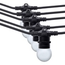 Outdoor light garland kit 10 meters + 10 LED bulbs E27 1W - Warm white