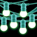 Outdoor light garland kit 10 meters + 10 LED bulbs E27 1W - Warm white