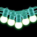 Outdoor light garland kit 10 meters + 10 LED bulbs E27 1W - Warm white