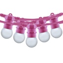 Outdoor light garland kit 10 meters + 10 LED bulbs E27 1W - Warm white