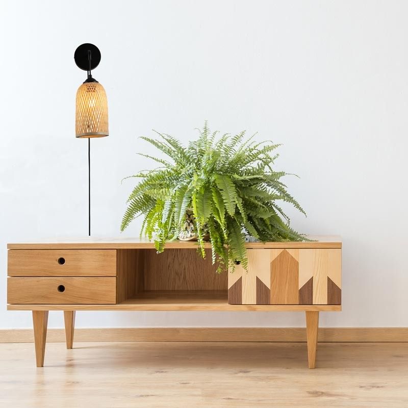 Wicker wall sconce with plug "Frida" E27