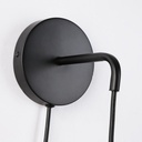 Wicker wall sconce with plug "Frida" E27