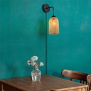 Wicker wall sconce with plug "Frida" E27