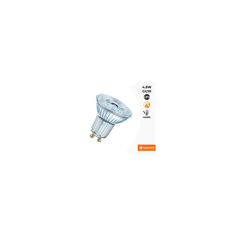 PARATHOM DIM PAR16 PAR16 50 GU10 36° 4.5W 4000K bulb
