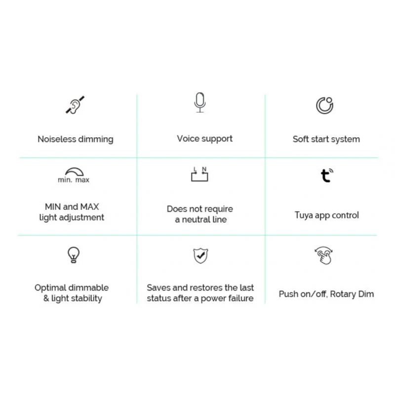 Smart WIFI Dimmer 200W On/Off Function