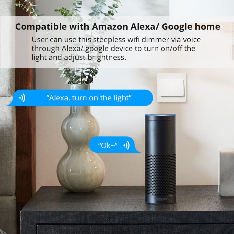 Dimmer SMART WIFI 250W Tuya APP - PUSH