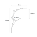Aluminum profile for LED strip wall washer 66x120mm (2m)